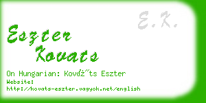eszter kovats business card